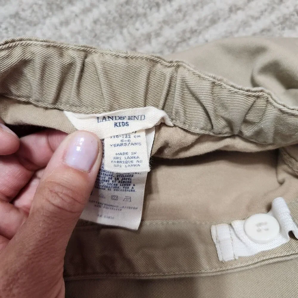 Lands End girls uniform khaki skort size 6 short